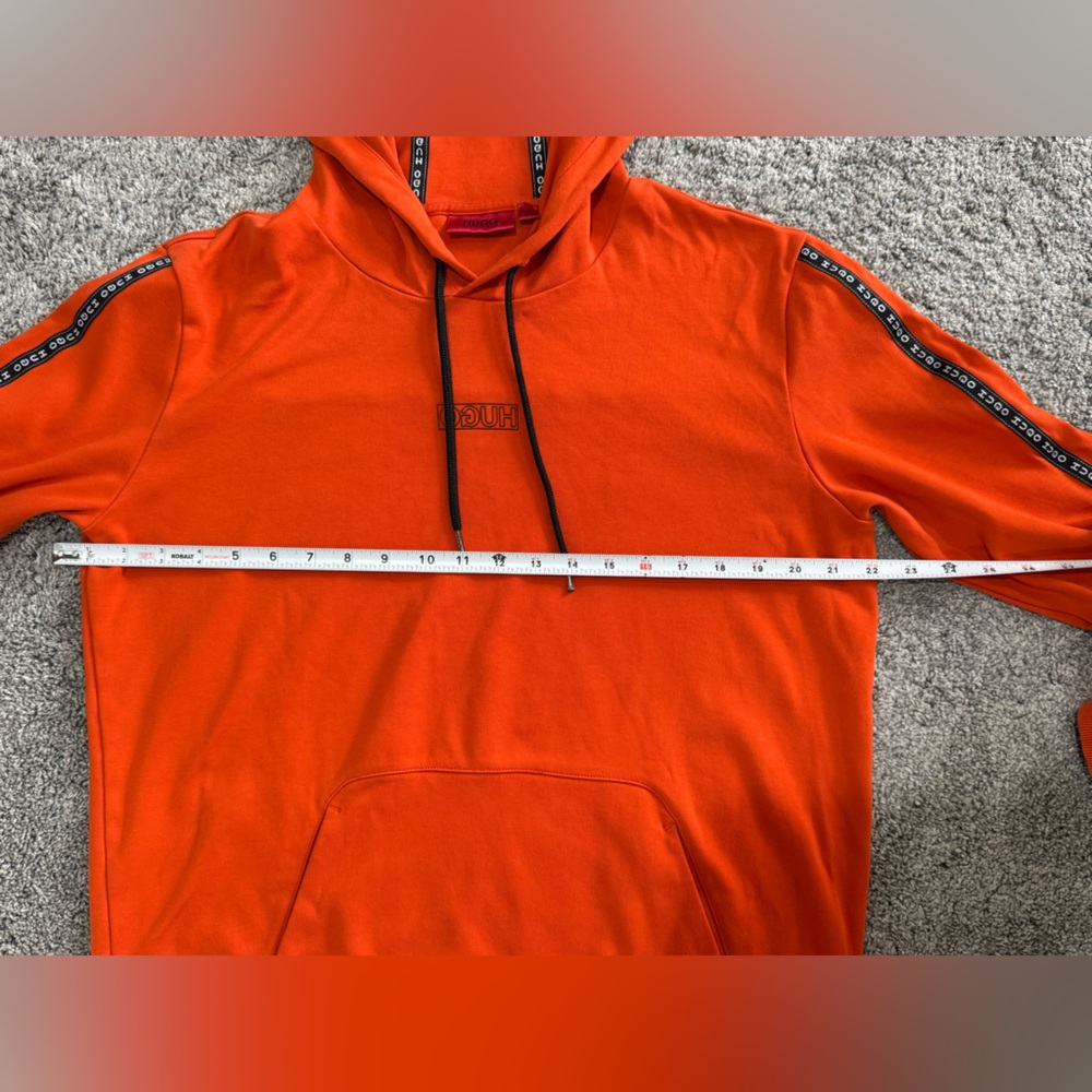 Men’s HUGO Dercolano hoodie-Hugo Boss Collection-Orange- Size Large - Picture 7 of 7